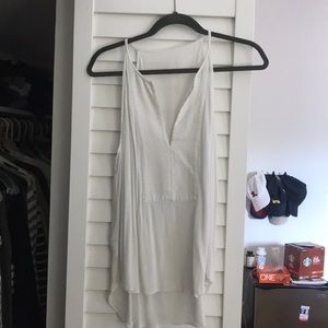 BCBG White Linen Tank